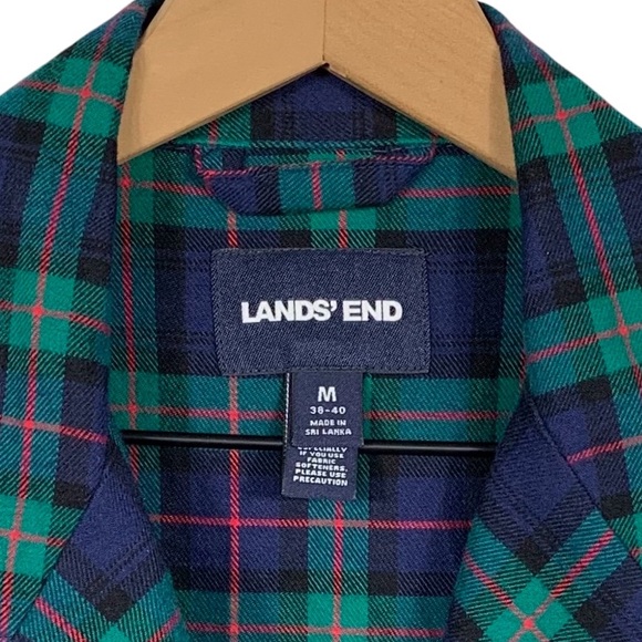 Lands’ End Tartan Plaid Flannel Robe - Picture 8 of 8